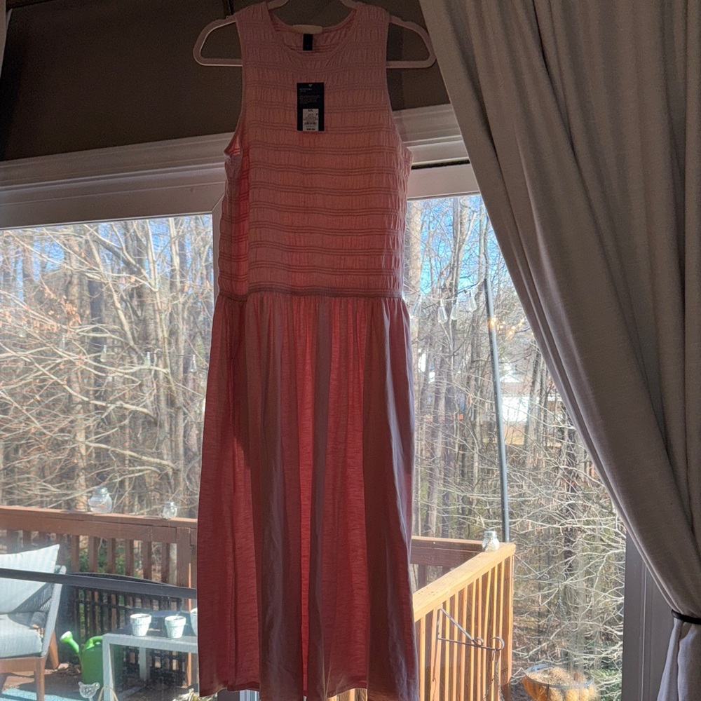 American Threads Blush Sleeveless Midi Dress